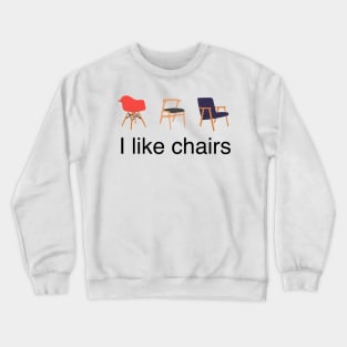 Mid Century Modern Chairs Design - Eames Retro Crewneck Sweatshirt